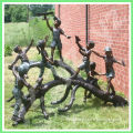 classic Large Bronze outdoor children Garden Statues